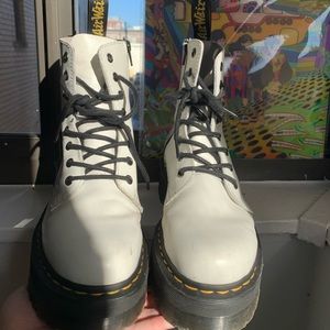 WHITE DR MARTEN JADON PLATFORM WOMENS SIZE UK 6 / US 8